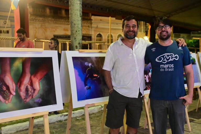 Exposição do Projeto Meros do Brasil destaca preservação marinha durante o Circuito Penedo de Cinema